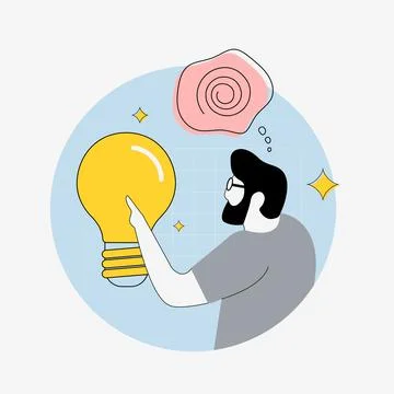 Creative problem-solving, Brainstorming session, simplifying complex obstacles 스톡 일러스트