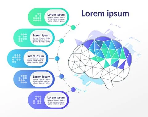 Creative problem solving infographic chart design template Stock Illustration