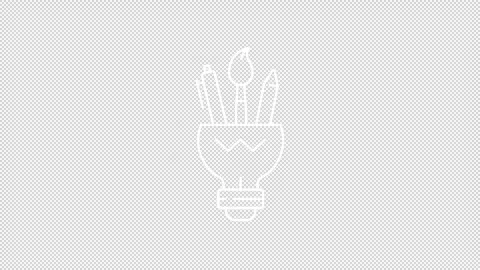 Creative problem solving white line animation Stock Footage 303145956