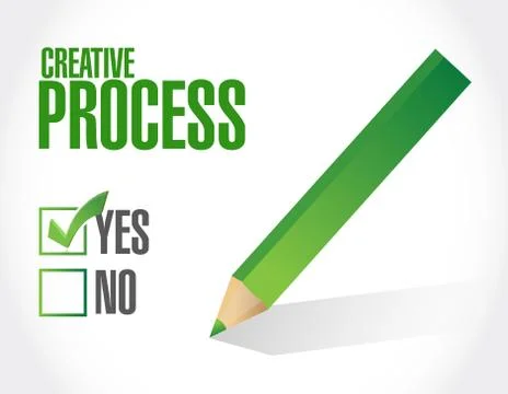 Creative process approval sign concept イラスト素材