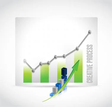 Creative process business graph sign concept Stock Illustration