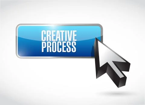 Creative process button sign concept Stock Illustration