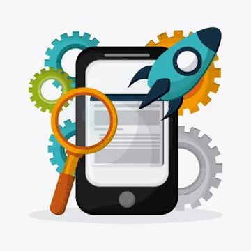 Creative process colorful design, vector illustration Illustrazione stock
