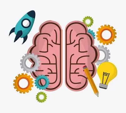 Creative process colorful design, vector illustration Stock Illustration