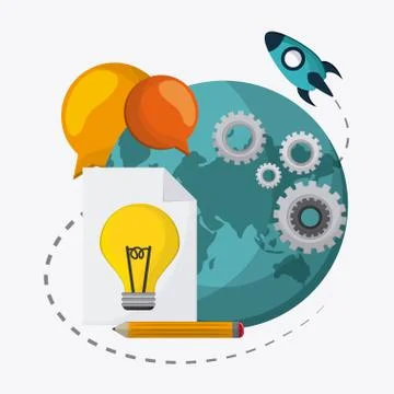 Creative process colorful design, vector illustration Stock Illustration