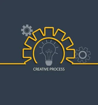 Creative process concept. Illustrazione stock