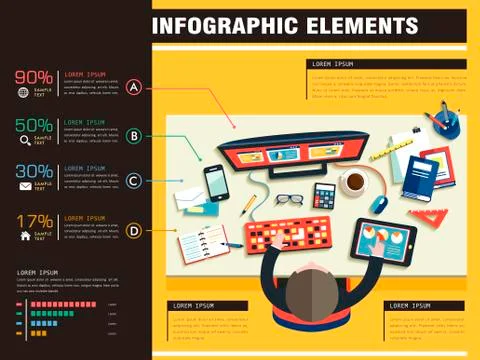 Creative process concept Illustrazione stock