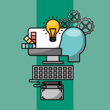 Creative process concept Stock Illustration