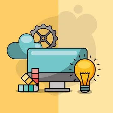 Creative process concept Illustrazione stock