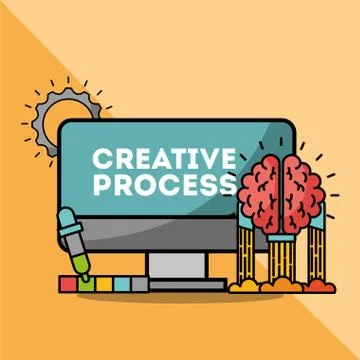 Creative process concept Stock Illustration