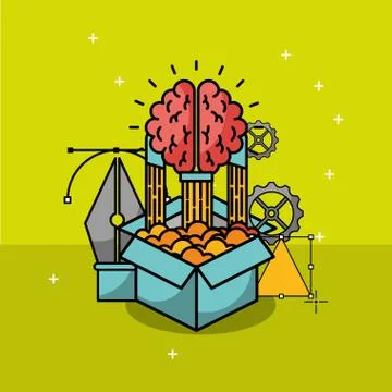 Creative process concept Stock Illustration