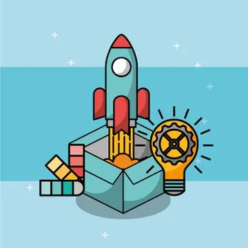 Creative process concept Stock Illustration
