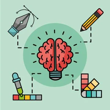 Creative process concept Stock Illustration