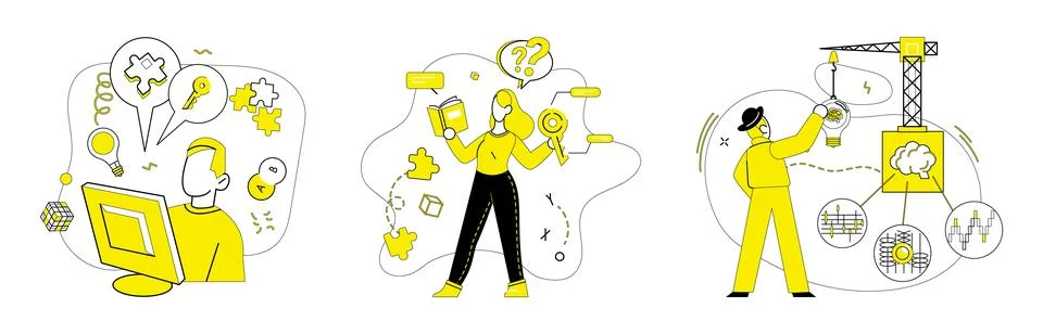 Creative process. The creative process metaphor is heartbeat innovation and Illustrazione stock