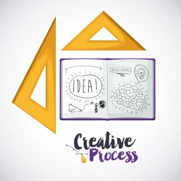 Creative process  design 스톡 일러스트