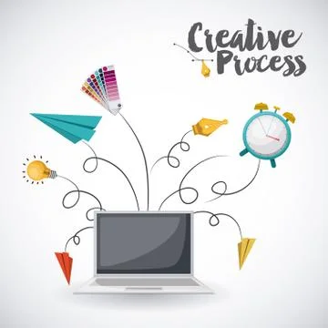 Creative process  design Illustrazione stock