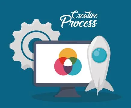 Creative process design Stock Illustration