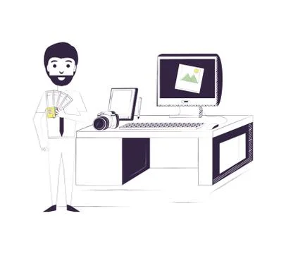 Creative process design Stock Illustration