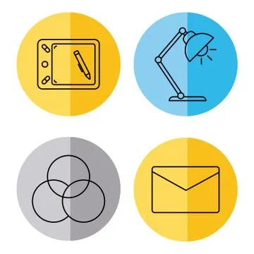 Creative process design Illustrazione stock
