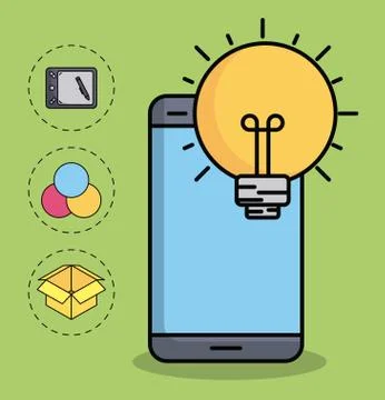 Creative process design Stock Illustration