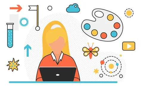 Creative process designer Illustrazione stock
