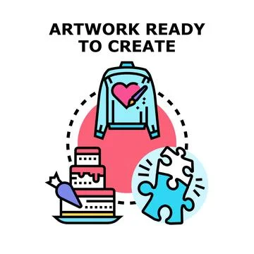 Creative process developing artwork and unique designs イラスト素材
