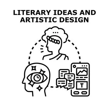 Creative process developing ideas and artistic design 스톡 일러스트