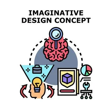 Creative process developing innovative design concept Illustrazione stock