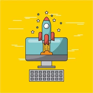 Creative process flat illustration Stockillustratie