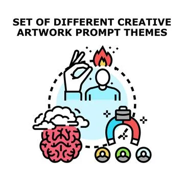 Creative process generating ideas and attracting talent Stockillustratie
