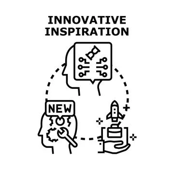 Creative process generating innovative ideas and solutions 스톡 일러스트