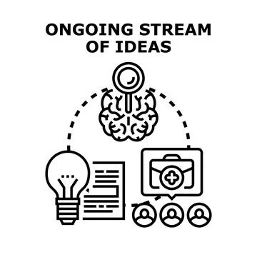Creative process generating new business and innovative solutions イラスト素材