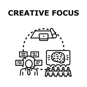 Creative process generating new ideas and solutions イラスト素材
