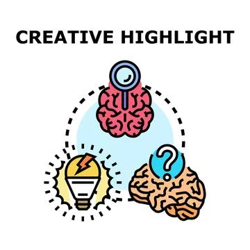 Creative process generating new ideas and solutions イラスト素材