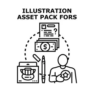 Creative process generating value and payment イラスト素材