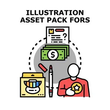 Creative process generating value and payment Stock Illustration