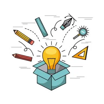 Creative process icon flat Ilustración de archivo