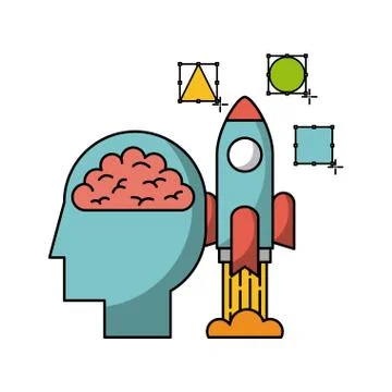 Creative process icon flat Ilustración de archivo