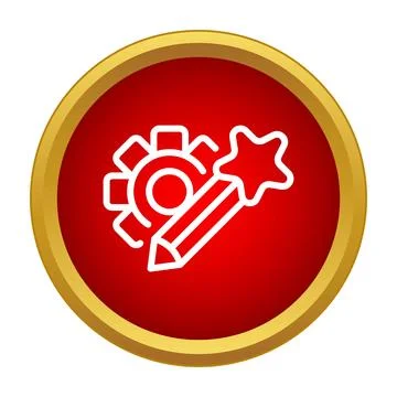 Creative process icon symbolizing innovation and development Stockillustratie