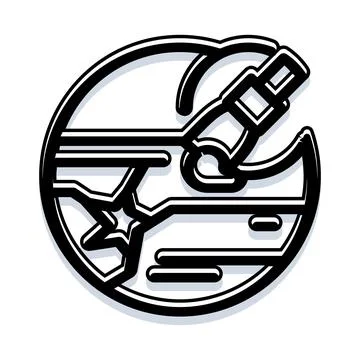 Creative process icon using paintbrush and star concept Stock Illustration