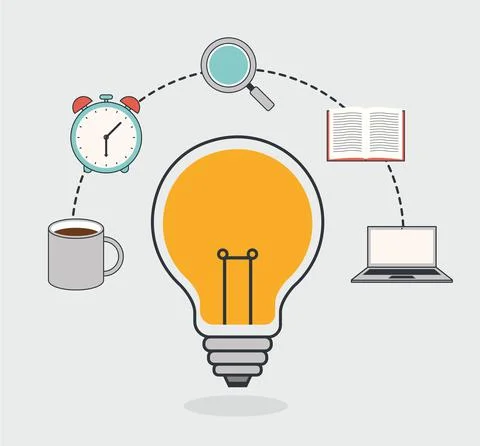 Creative process icons Stock Illustration