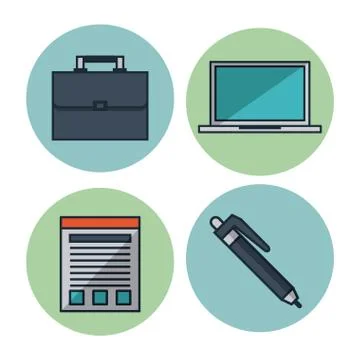 Creative process icons set Stock Illustration