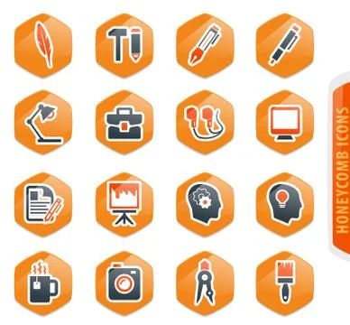 Creative process icons set Stock Illustration