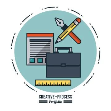 Creative process infographic Stock Illustration