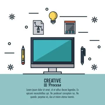 Creative process infographic Stock Illustration