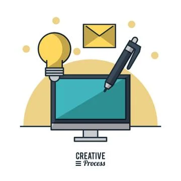 Creative process infographic Stock Illustration