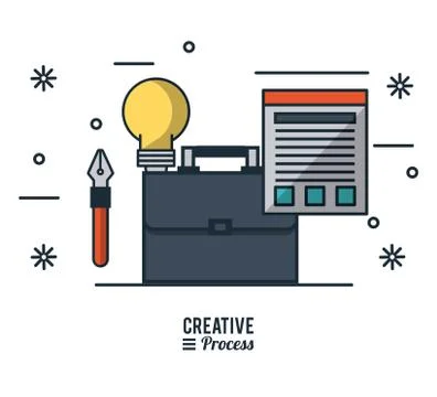Creative process infographic Stock Illustration