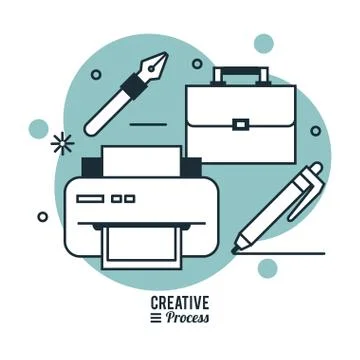 Creative process infographic Stock Illustration