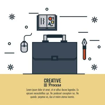 Creative process infographic Stock Illustration