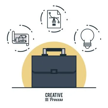 Creative process infographic Stock Illustration